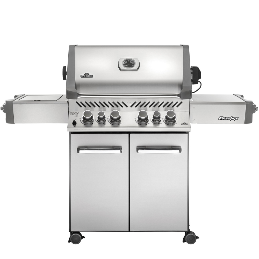 Napoleon Prestige 500 Gas Grill With Infrared Side & Rear Burners, Stainless Steel