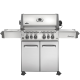 Napoleon Prestige 500 Gas Grill With Infrared Side and Rear Burners, Stainless Steel