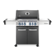 Napoleon Prestige 500 Gas Grill With Infrared Side Burner and Rear Burners, Grey